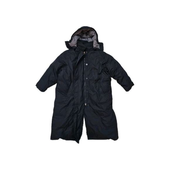 Lands End Puffer Jacket Parka Men's Size 3X Black Coat GooseDown Feathers Zip - Picture 3 of 9